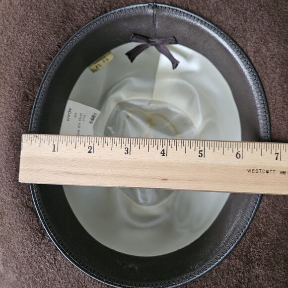 Adam 101 Corral Adam Western Cowboy Felt Hat Mens Size Small 6 3/4 Pampa Brown - Picture 15 of 16